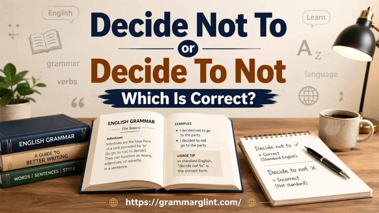 Decide Not To or Decide To Not