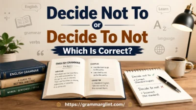 Decide Not To or Decide To Not