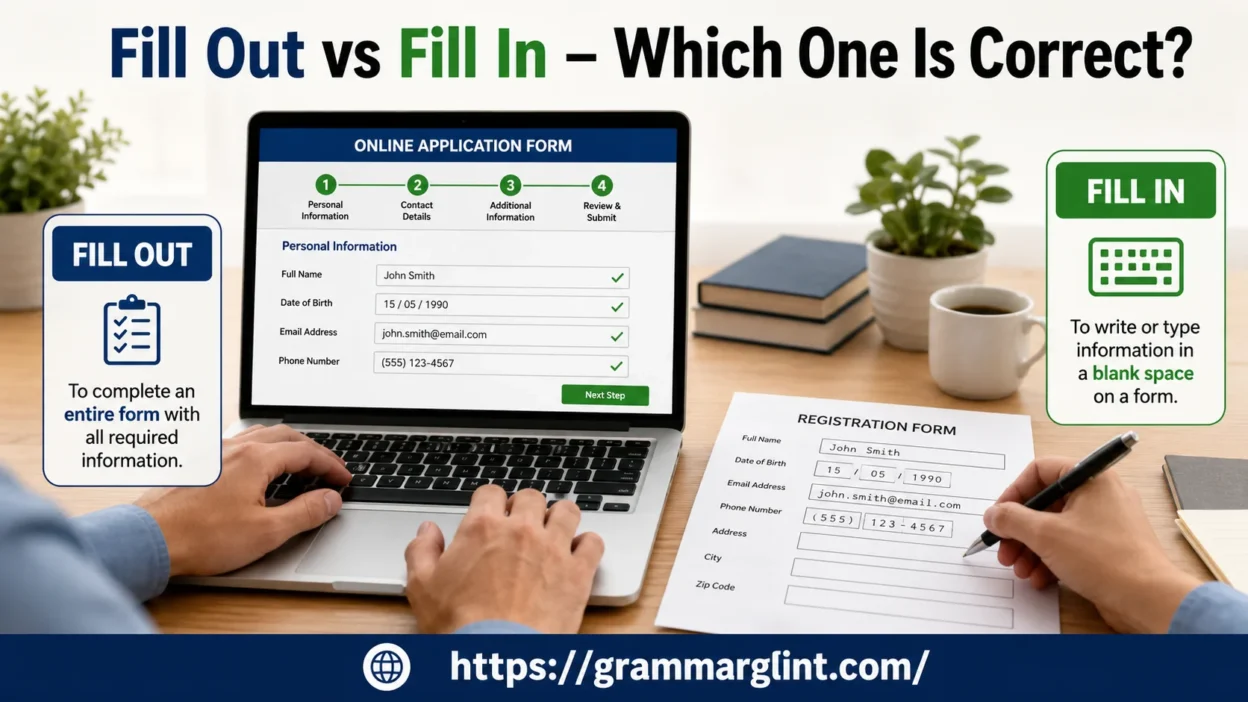 Fill Out vs Fill In