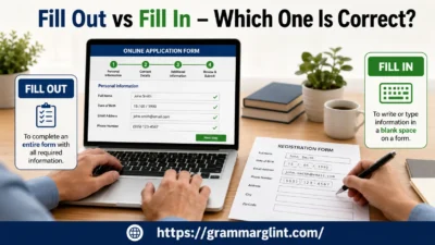 Fill Out vs Fill In