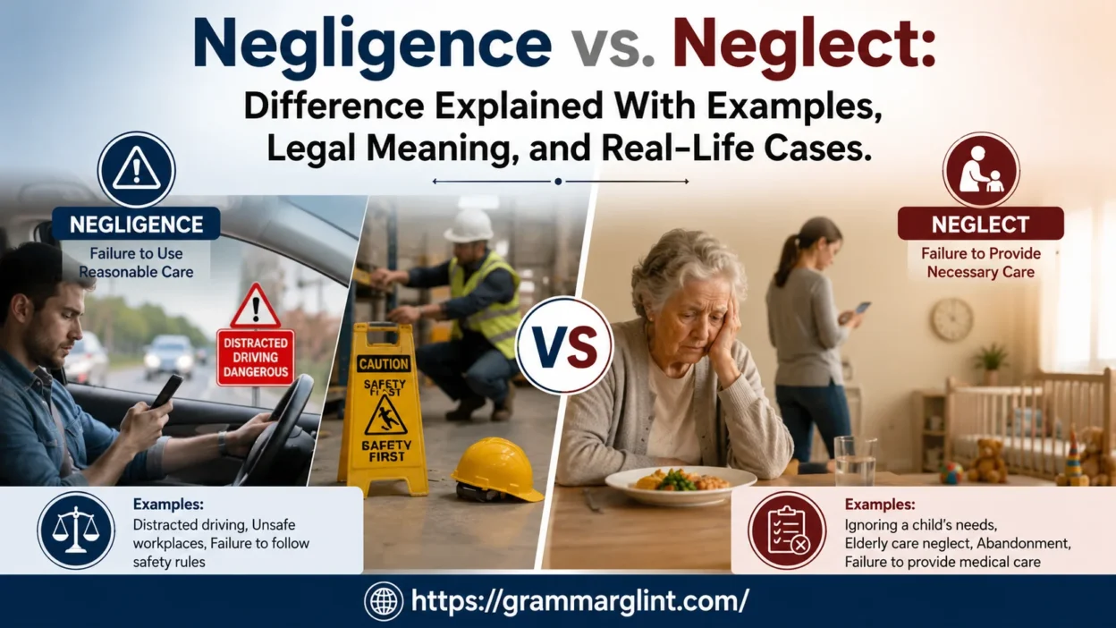 Negligence vs. Neglect: Difference
