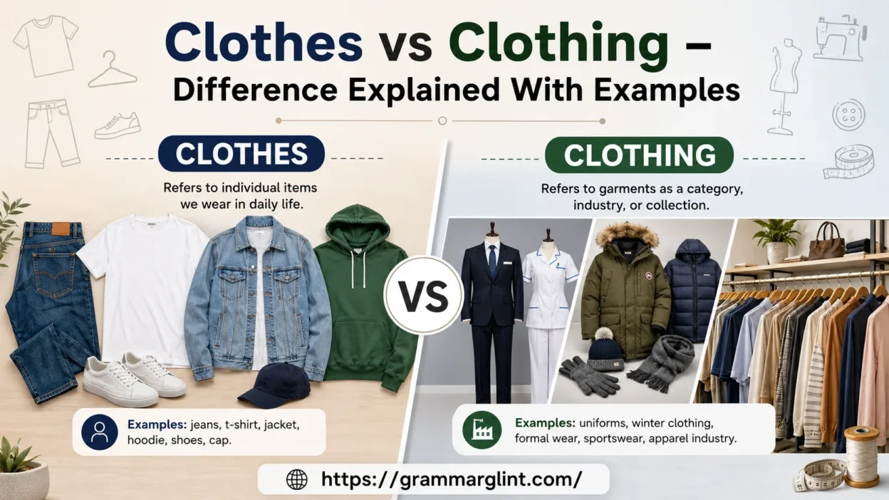 Clothes vs Clothing: Difference