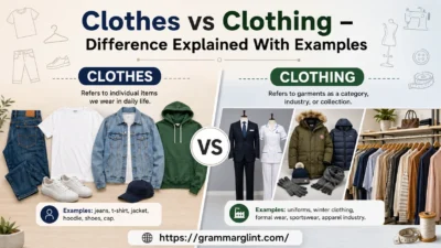 Clothes vs Clothing: Difference