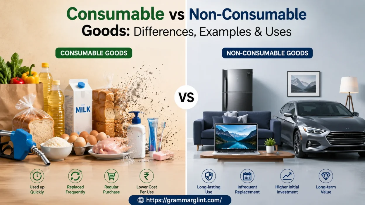 Consumable vs Non-Consumable Goods