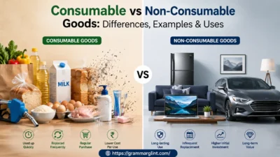 Consumable vs Non-Consumable Goods