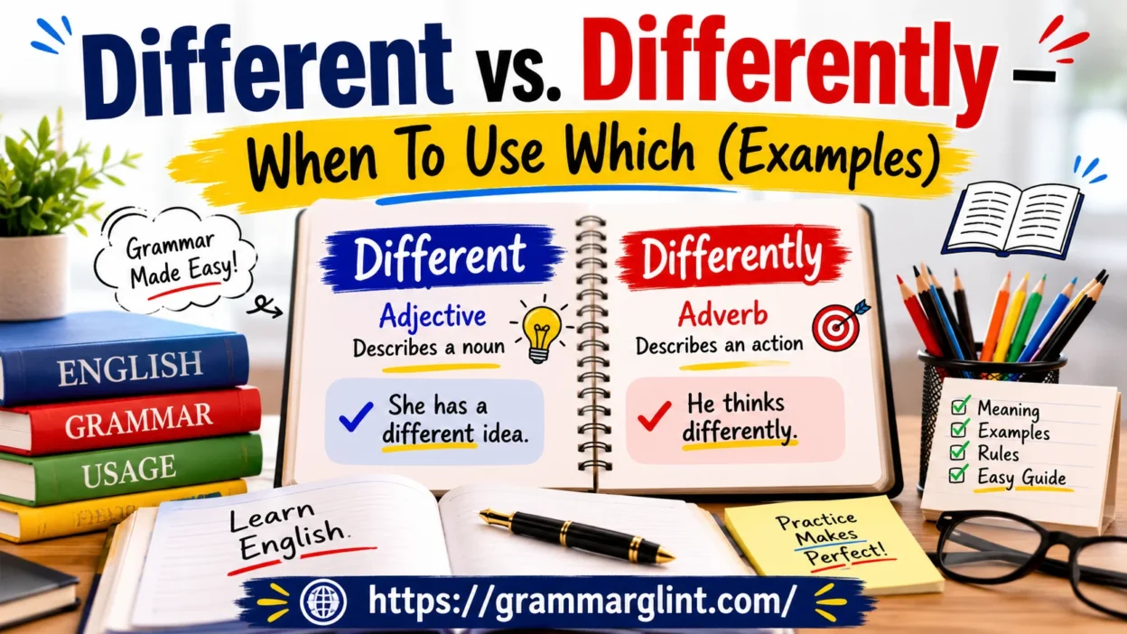 Different vs. Differently