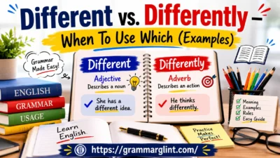 Different vs. Differently