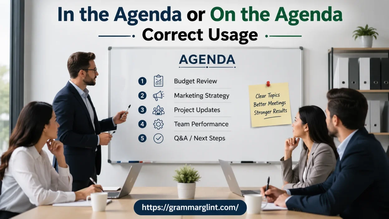 In the Agenda or On the Agenda