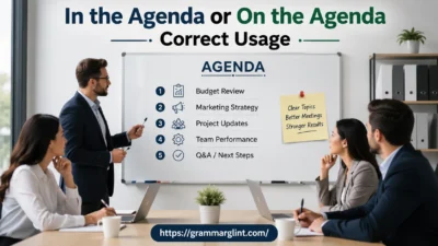 In the Agenda or On the Agenda