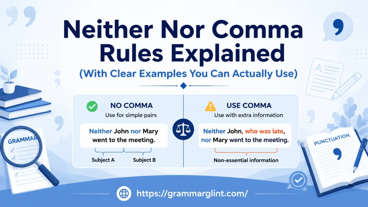 Neither Nor Comma Rules