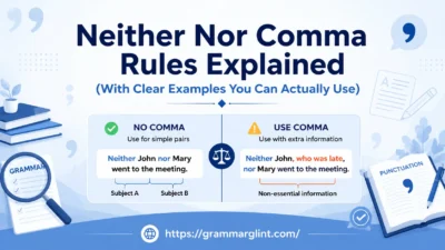 Neither Nor Comma Rules