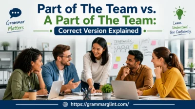 Part of The Team vs. A Part of The Team