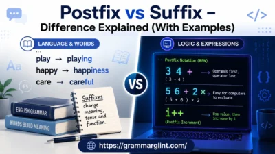 Postfix vs Suffix