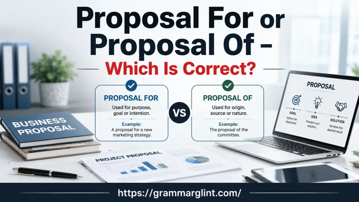 Proposal For or Proposal Of