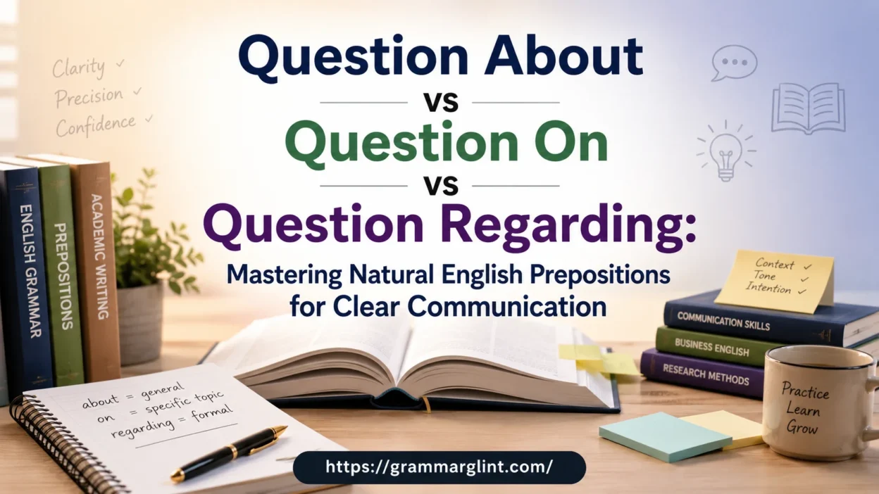 Question About vs Question On vs Question Regarding