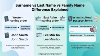 Surname vs Last Name vs Family Name