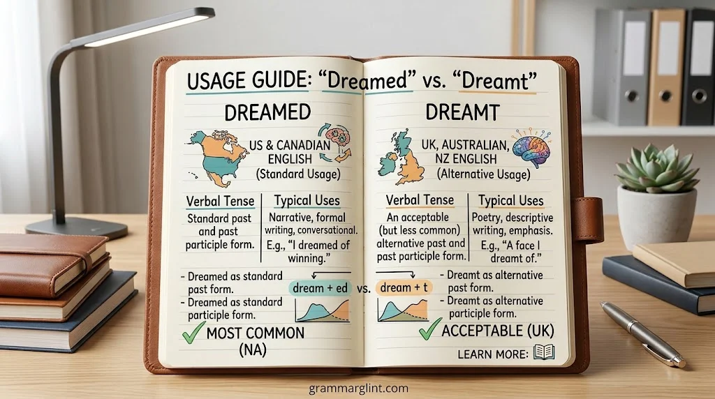 Regional Usage of Dreamed or Dreamt