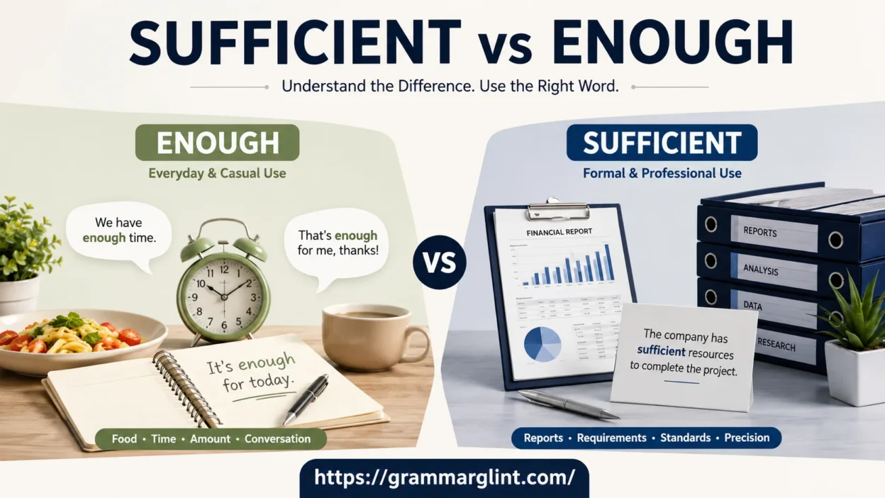 Sufficient vs Enough