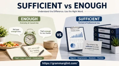 Sufficient vs Enough